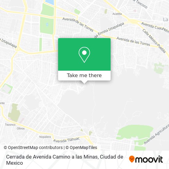 Mapa de Cerrada de Avenida Camino a las Minas