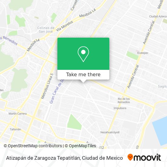 Atizapán de Zaragoza Tepatitlán map