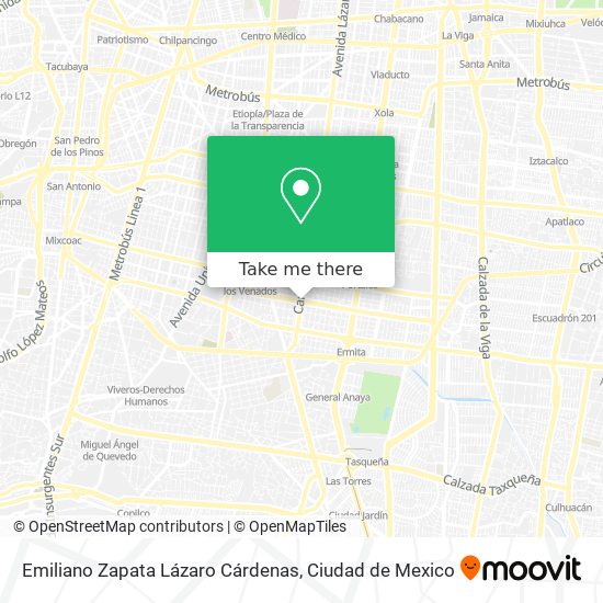 Emiliano Zapata Lázaro Cárdenas map