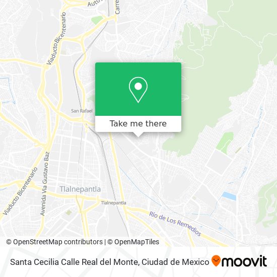 Santa Cecilia Calle Real del Monte map