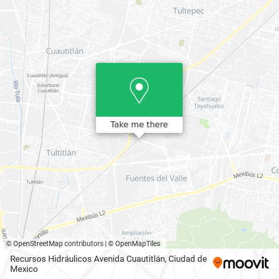 Recursos Hidráulicos Avenida Cuautitlán map