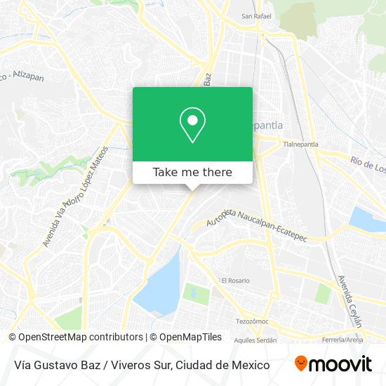 Vía Gustavo Baz / Viveros Sur map