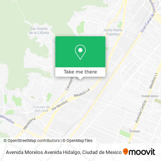Avenida Morelos Avenida Hidalgo map