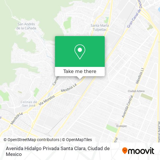 Avenida Hidalgo Privada Santa Clara map