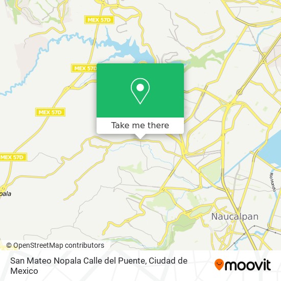 Mapa de San Mateo Nopala Calle del Puente