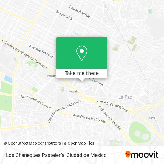 Los Chaneques Pastelería map