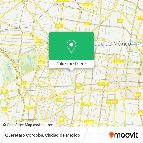 Querétaro Córdoba map