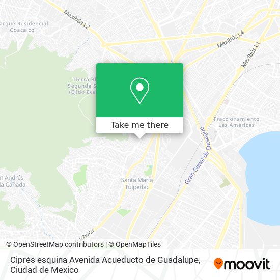 Ciprés esquina Avenida Acueducto de Guadalupe map