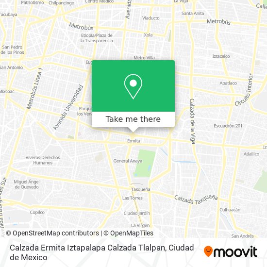 Mapa de Calzada Ermita Iztapalapa Calzada Tlalpan