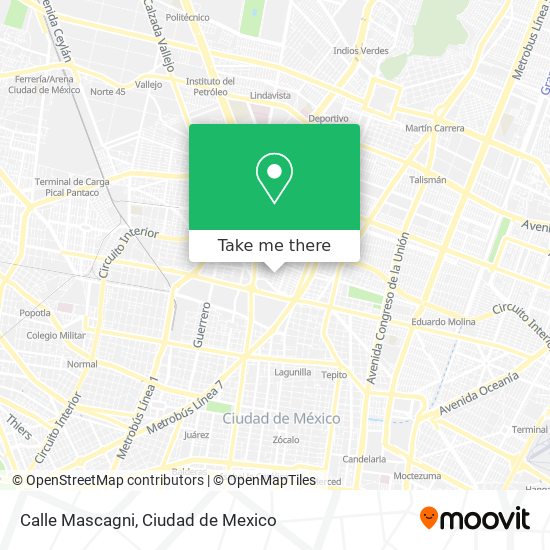 Mapa de Calle Mascagni