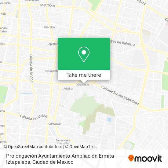 Prolongación Ayuntamiento Ampliación Ermita Iztapalapa map