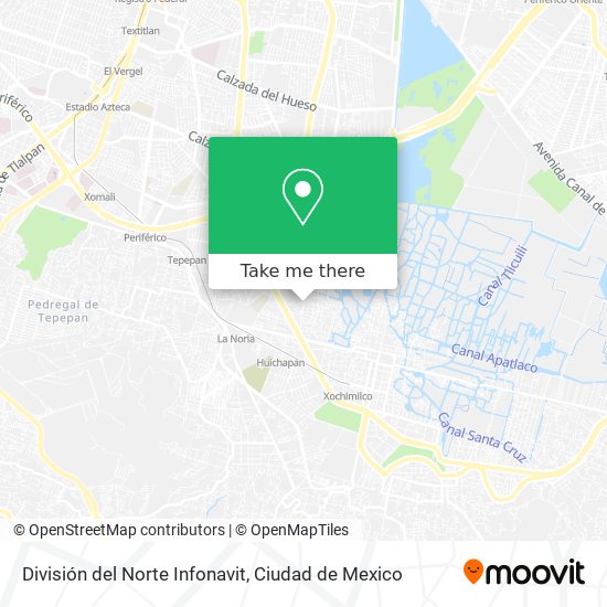 División del Norte Infonavit map