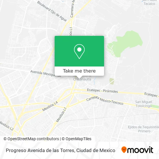 Progreso Avenida de las Torres map