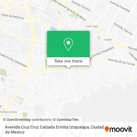 Avenida Cruz Cruz Calzada Ermita Iztapalapa map