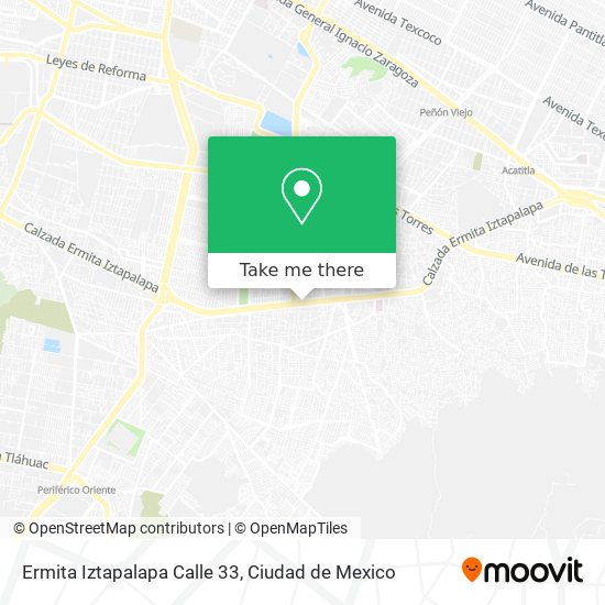 Ermita Iztapalapa Calle 33 map