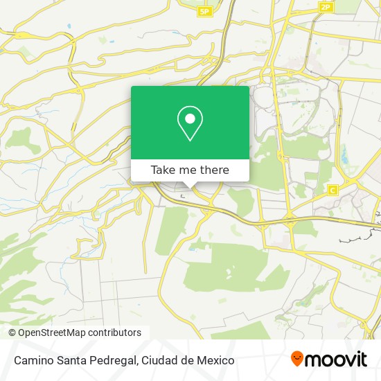 Camino Santa Pedregal map
