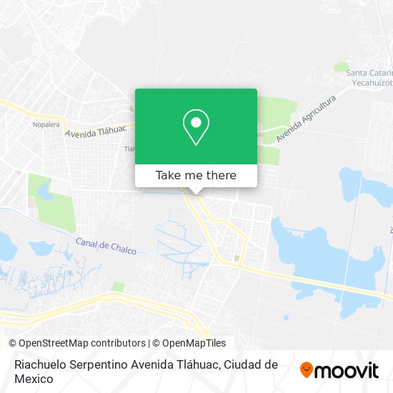 Riachuelo Serpentino Avenida Tláhuac map