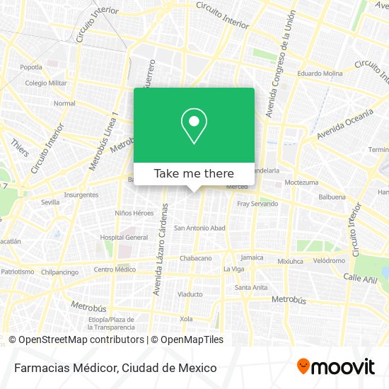 Farmacias Médicor map