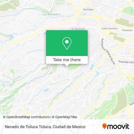 Mapa de Nevado de Toluca Toluca