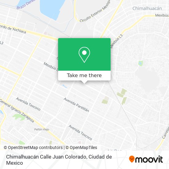Mapa de Chimalhuacán Calle Juan Colorado