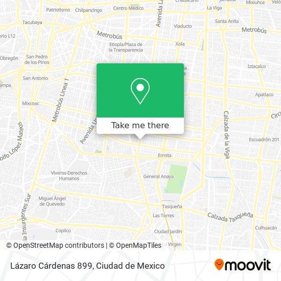 Lázaro Cárdenas 899 map