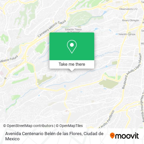 Avenida Centenario Belén de las Flores map