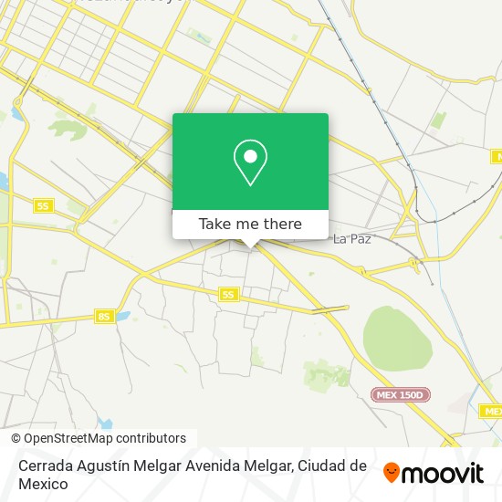 Mapa de Cerrada Agustín Melgar Avenida Melgar