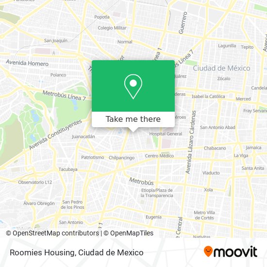 Roomies Housing map