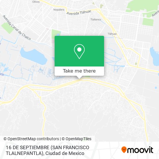 Mapa de 16 DE SEPTIEMBRE (SAN FRANCISCO TLALNEPANTLA)