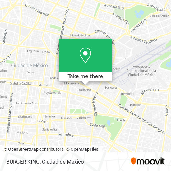 Mapa de BURGER KING