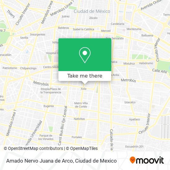 Amado Nervo Juana de Arco map