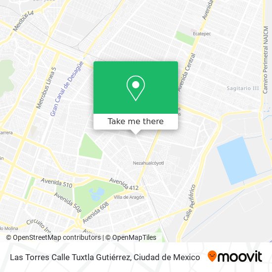 Las Torres Calle Tuxtla Gutiérrez map