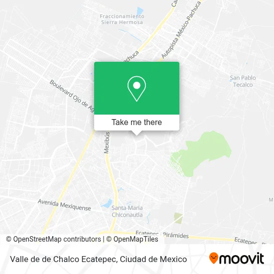 Valle de de Chalco Ecatepec map