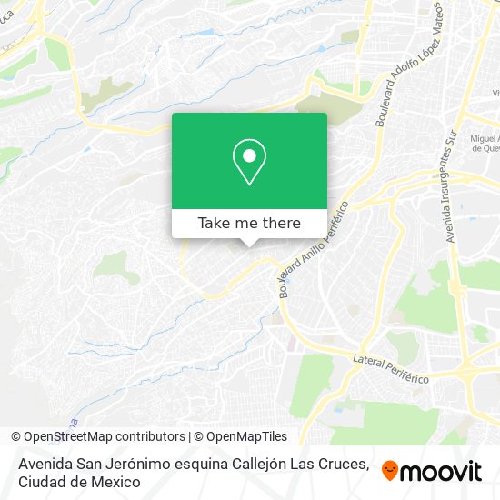 Mapa de Avenida San Jerónimo esquina Callejón Las Cruces