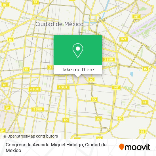Congreso la Avenida Miguel Hidalgo map