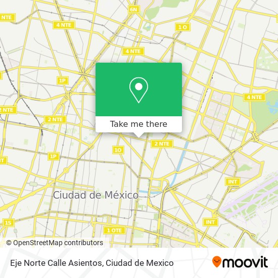 Mapa de Eje Norte Calle Asientos