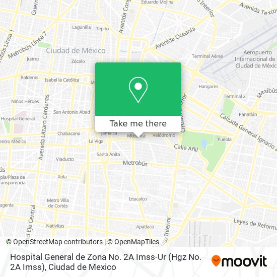 Mapa de Hospital General de Zona No. 2A Imss-Ur (Hgz No. 2A Imss)