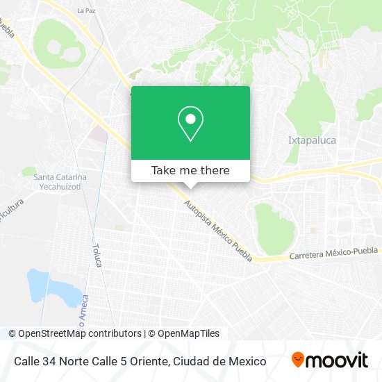 Mapa de Calle 34 Norte Calle 5 Oriente