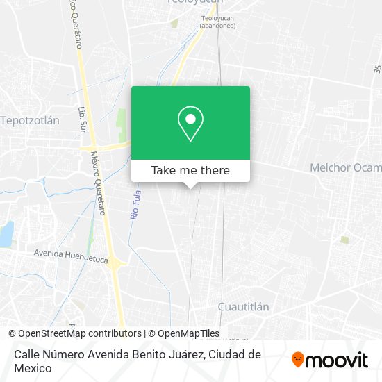 Mapa de Calle Número Avenida Benito Juárez