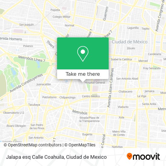 Mapa de Jalapa esq Calle Coahuila