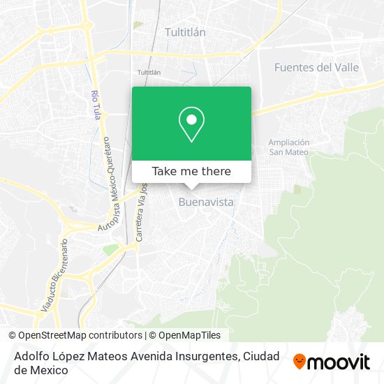 Mapa de Adolfo López Mateos Avenida Insurgentes
