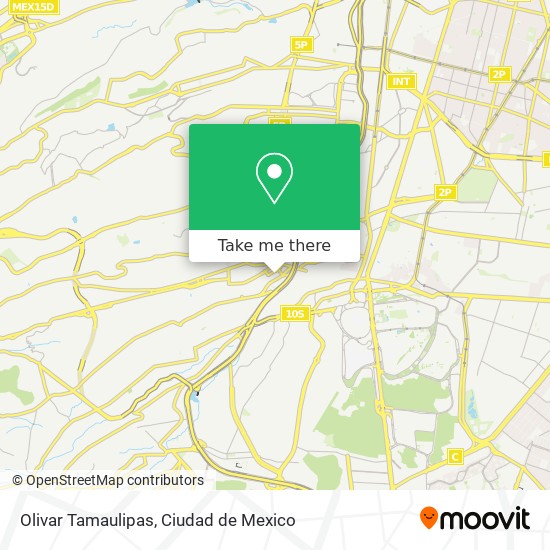Mapa de Olivar Tamaulipas