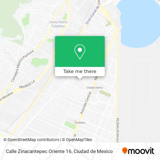 Calle Zinacantepec Oriente 16 map