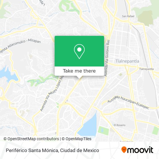 Mapa de Periférico Santa Mónica
