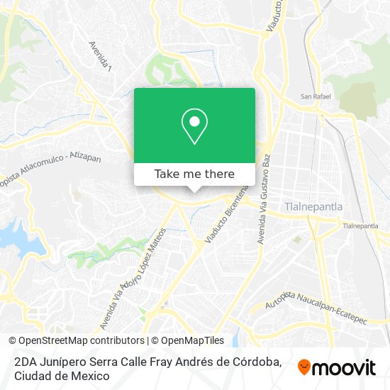 2DA Junípero Serra Calle Fray Andrés de Córdoba map