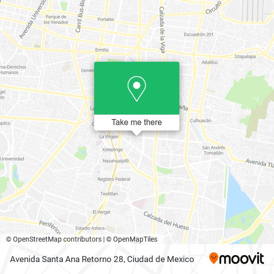 Avenida Santa Ana Retorno 28 map