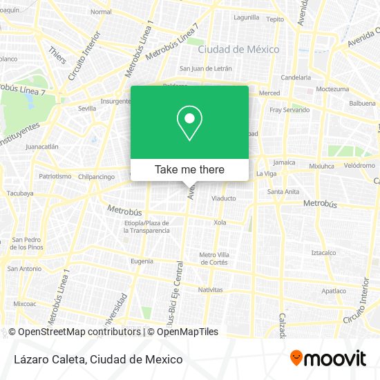 Lázaro Caleta map