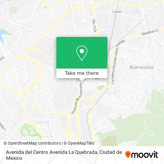 Mapa de Avenida del Centro Avenida La Quebrada