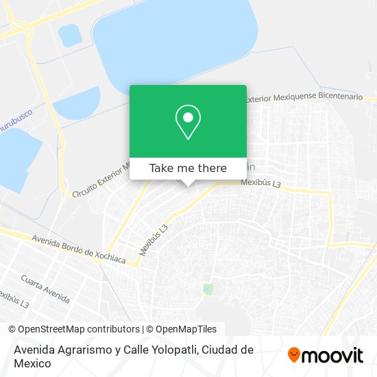 Avenida Agrarismo y Calle Yolopatli map