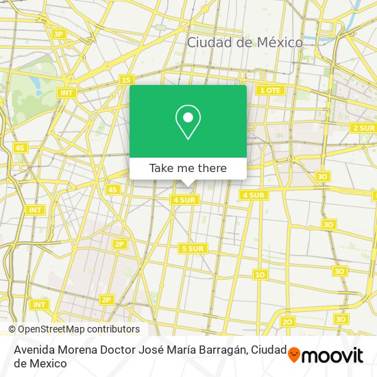 Avenida Morena Doctor José María Barragán map